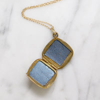 Pinstriped 14k Gold Edwardian Locket