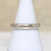 Satisfying Size 9.5 14k White Gold Wedding Band