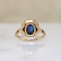 Little Black Opal Ring with Big Color