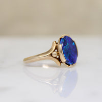 Little Black Opal Ring with Big Color