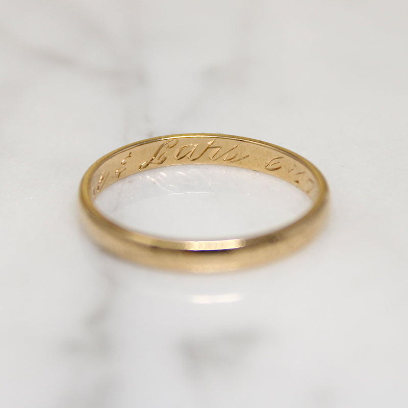 Victorian 14k Gold Wedding Band Size 7
