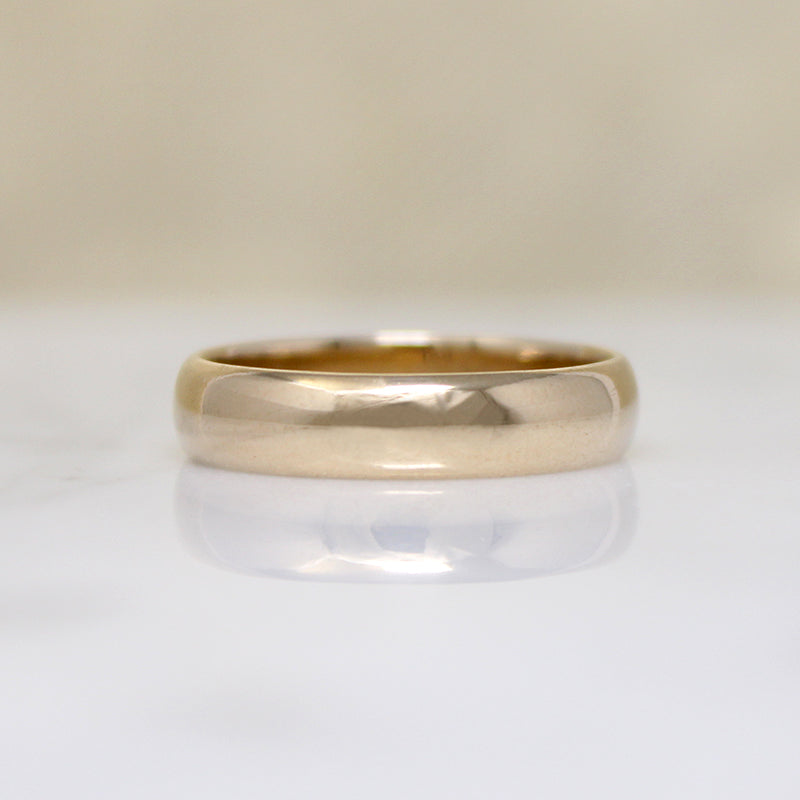 Vintage 14k Gold Half Round Band Size 6