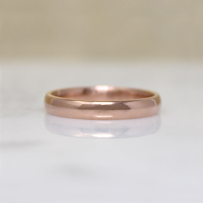 Mellow 14k Rosy Gold Wedding Band Size 6.75