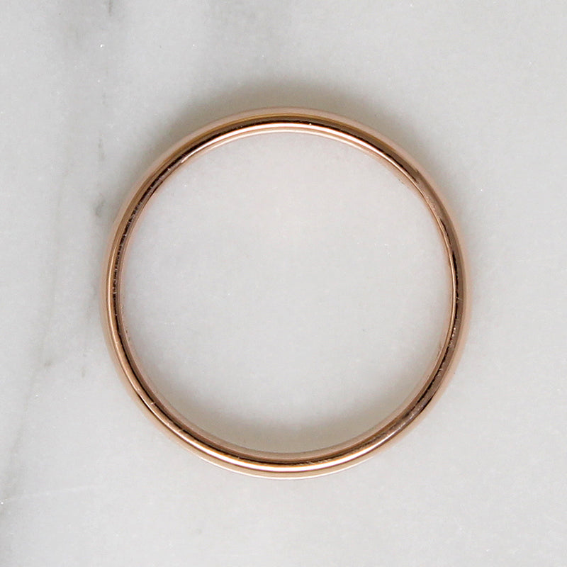 Mellow 14k Rosy Gold Wedding Band Size 6.75