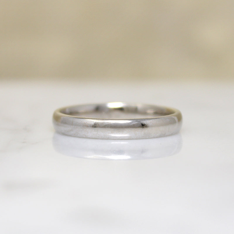 Vintage 14k White Gold Wedding Band Size 5.75