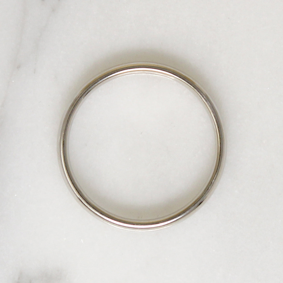 Vintage 14k White Gold Wedding Band Size 5.75