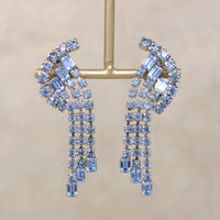 Icy Blue Rhinestone Necklace & Earring Set by Kramer