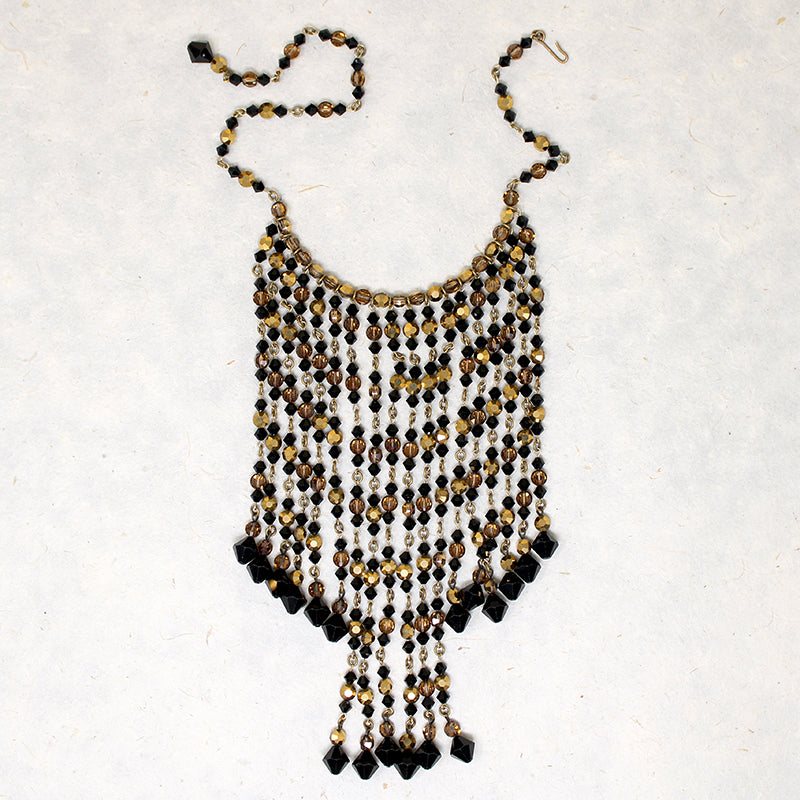 Fascinating Vamp's Peek-a-Boo Beaded Fringe Choker