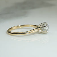 Old Mine Cushion Cut 1ct Diamond Solitaire