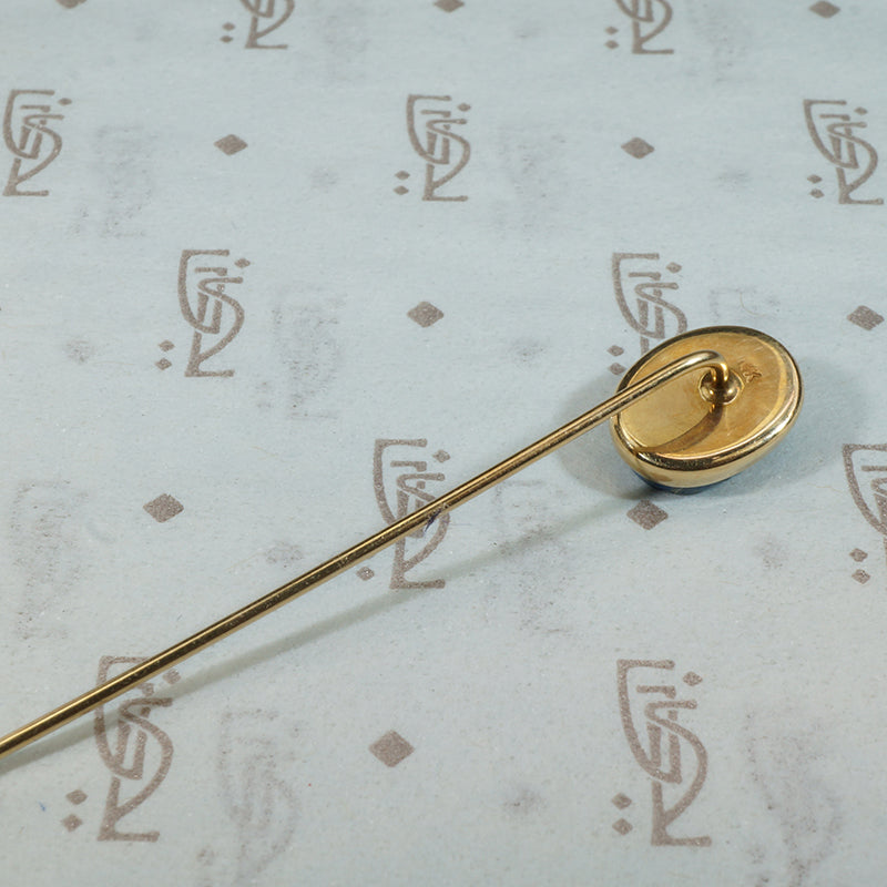 Ancient Lapis Pharaoh Gold Lapel Pin
