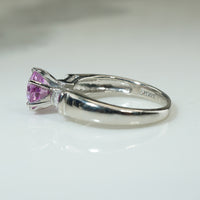 Pretty Pink Sapphire Diamond Engagement Ring