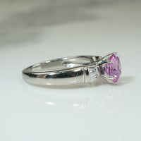 Pretty Pink Sapphire Diamond Engagement Ring