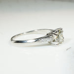 Classic 1ct Diamond Platinum 1940's Engagement Ring