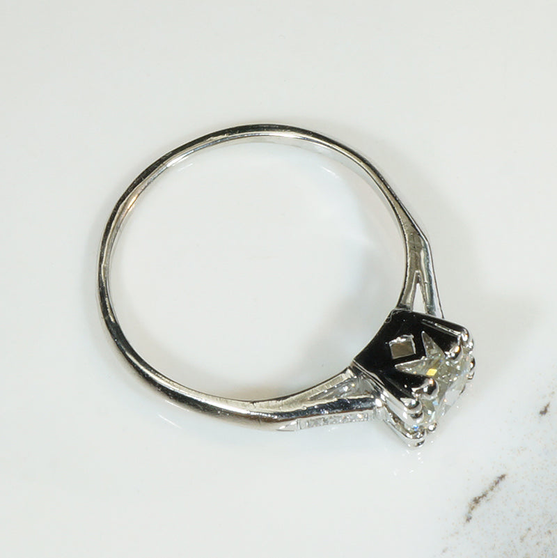 Classic 1ct Diamond Platinum 1940's Engagement Ring