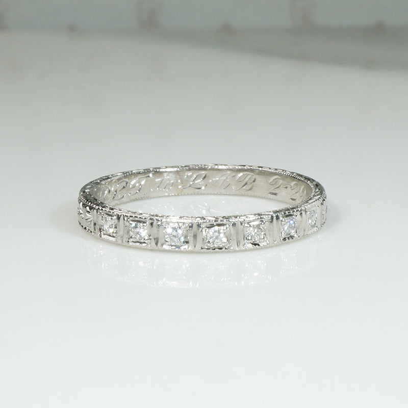 The Original Platinum Leap Year Diamond Band