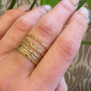 Very Slender Engraved 14k Gold Bands