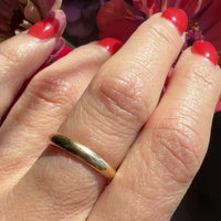 Art Deco Era 14k Gold Half Round Band Size 7.25