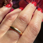 Art Deco Era 14k Gold Half Round Band Size 7.25