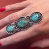 Sublime Blue-Green Turquoise in Silver Statement Ring