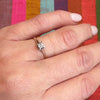Platinum & 18ct Gold Retro Diamond Solitaire Ring