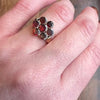 Darling Daisy Antique Garnet & Gold Ring