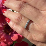 Tasteful Diamond & Platinum Retro Wedding Band