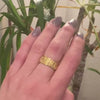 Buttery 18k Gold Band with Roman Motif