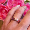 Pretty in Pink Sapphire in Curvaceous Rose Gold Band