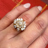 Fantastic Firework Diamond & Gold Cluster Ring