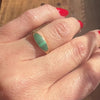 Chic Italian Malachite Signet Ring