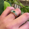 Ravishing Emerald & Diamond Retro Ring