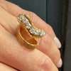 Amazing Mod 70s Gold and OEC Diamond Ring