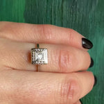 Pretty Square Deco Diamond Ring