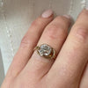 Delightful Old Mine Cut Diamond Ring in Platinum and Gold