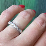 Nine Diamond Chic Platinum Wedding Band