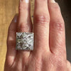 Sparkling Square Art Deco Diamond & White Gold Ring