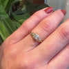 Striking Art Moderne Old Mine Cut Diamond Engagement Ring