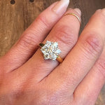 Celestial Starry Cluster in Platinum & 18ct Gold Ring
