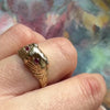 Striking Gold Owl Ring