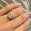 Pale Yellow Diamond in Glamorous Platinum Engagement Ring