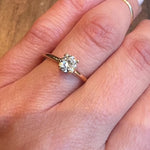 Graceful .63ct Old European Cut Diamond Solitaire Ring