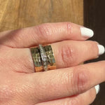 Fab Wide Gold and Diamond Band