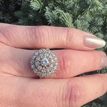 Lavish Mid-Century Diamond Cluster Ring