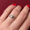 Classic 1940s Diamond Engagement Ring in White Gold