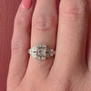 Geometric Art Deco Old Mine Cut Diamond Engagement Ring