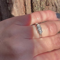 Glittering Art Deco Diamond & Platinum Trilogy Ring