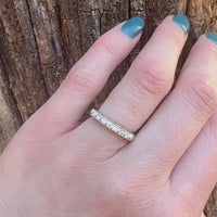 Stylish Seven Diamond Wedding Band in Platinum