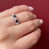 Sapphire and Diamond Band Vintage 1950s