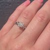 Chunky Mine Cut Pale Yellow Diamond Platinum Engagement Ring