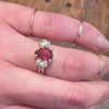 Pink Tourmaline & Diamonds in 18k Gold Cocktail Ring